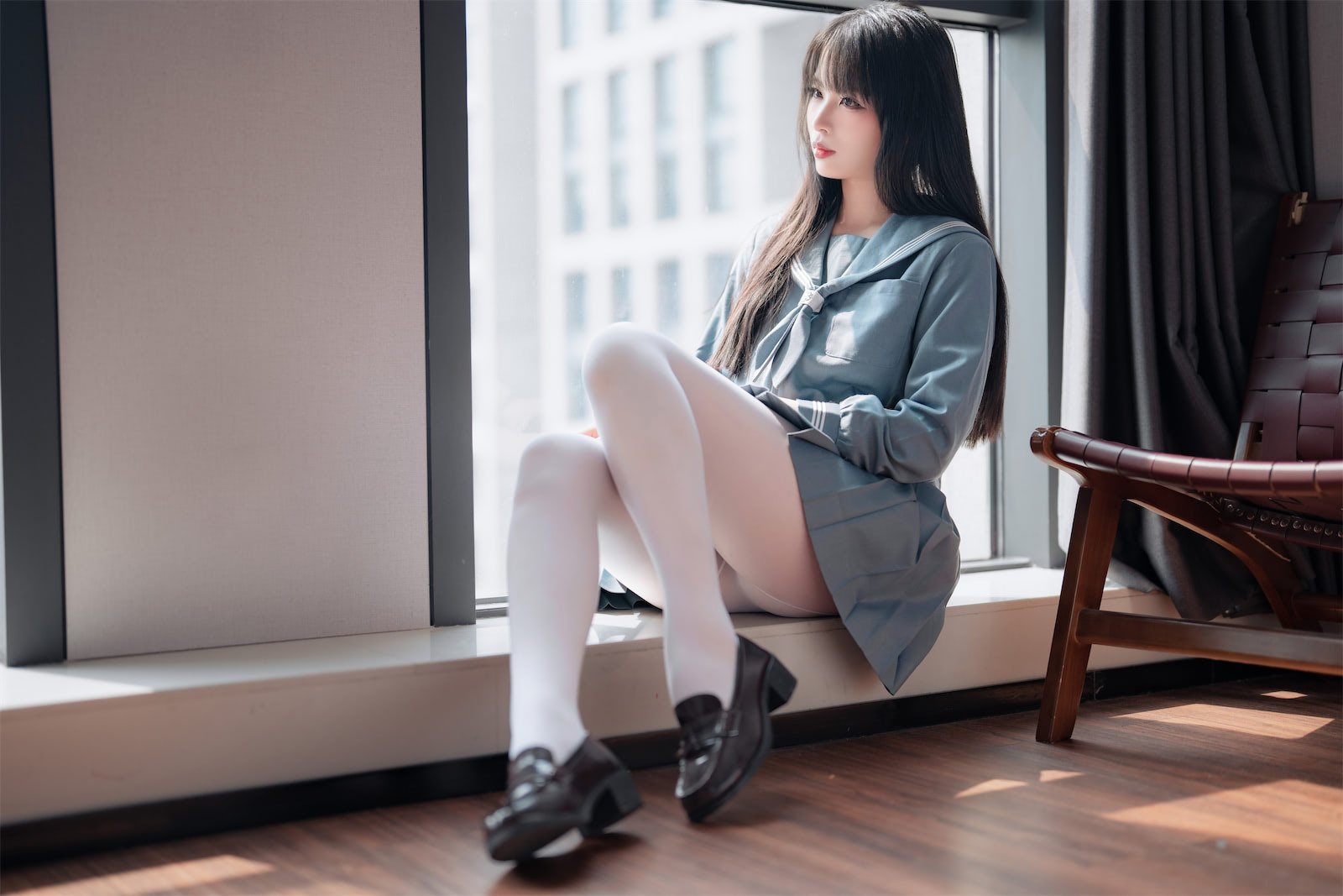 轩萧学姐 50D白丝JK